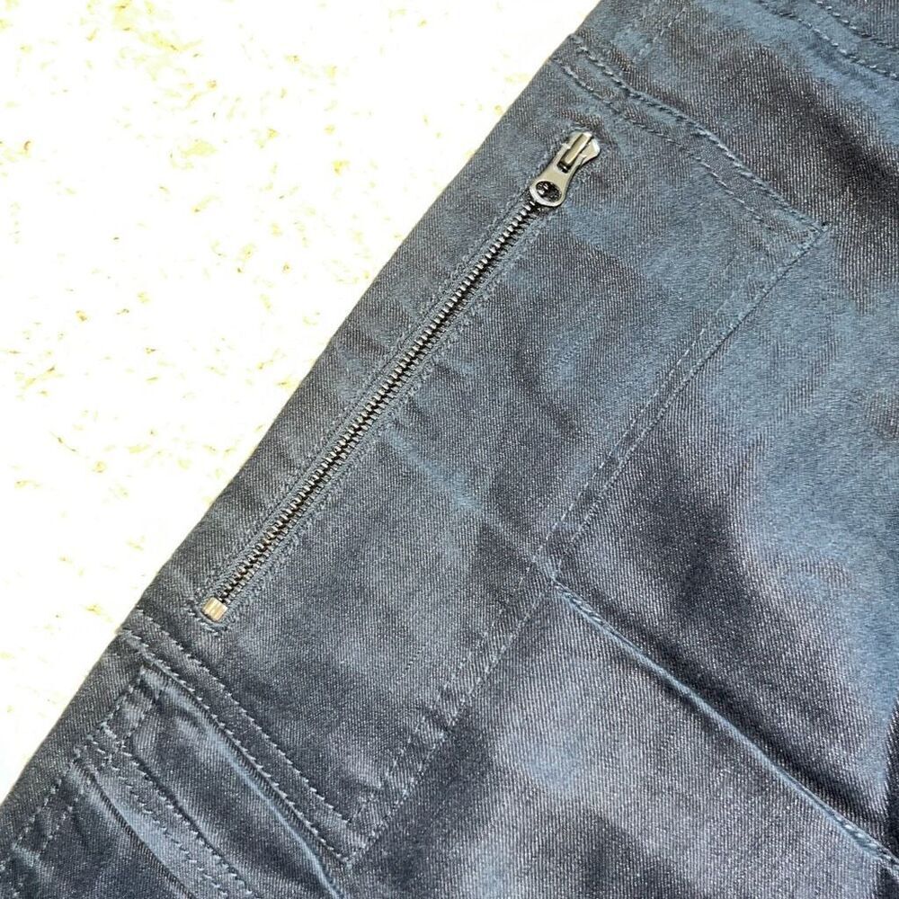 Vince Linen Blend Cargo Pocket Ankle Pants Women's Size 8 Navy Blue - Picture 15 of 15